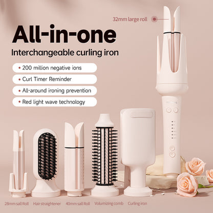 Seven in one hair changing curling stick Super large curly big wave Chicken rolls fluffy automatic curling device multi-function