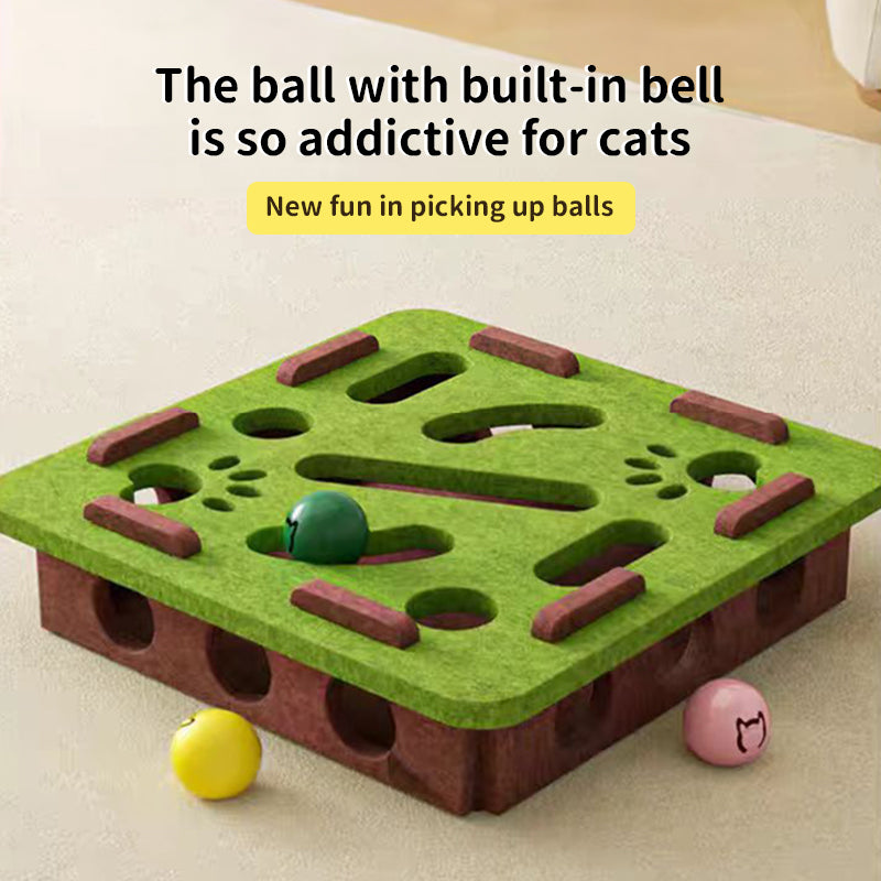 Felt puzzle toys, puzzle boxes, ball motion toys for indoor cat exercise, entertainment and hunting.