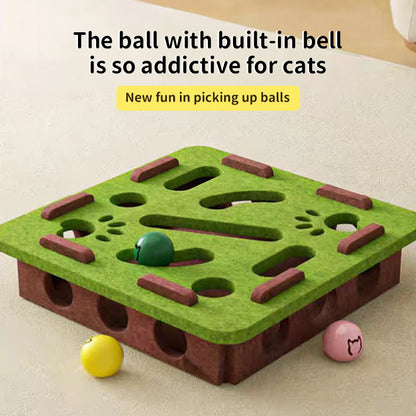 Felt puzzle toys, puzzle boxes, ball motion toys for indoor cat exercise, entertainment and hunting.