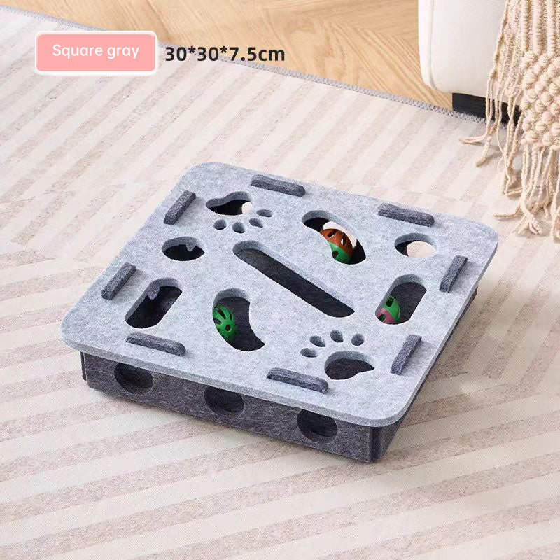 Felt puzzle toys, puzzle boxes, ball motion toys for indoor cat exercise, entertainment and hunting.