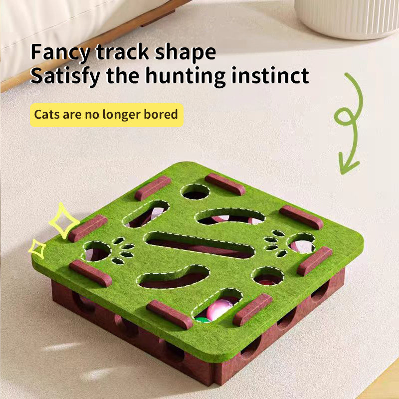 Felt puzzle toys, puzzle boxes, ball motion toys for indoor cat exercise, entertainment and hunting.