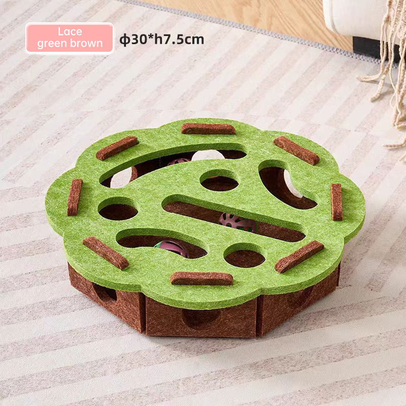Felt puzzle toys, puzzle boxes, ball motion toys for indoor cat exercise, entertainment and hunting.