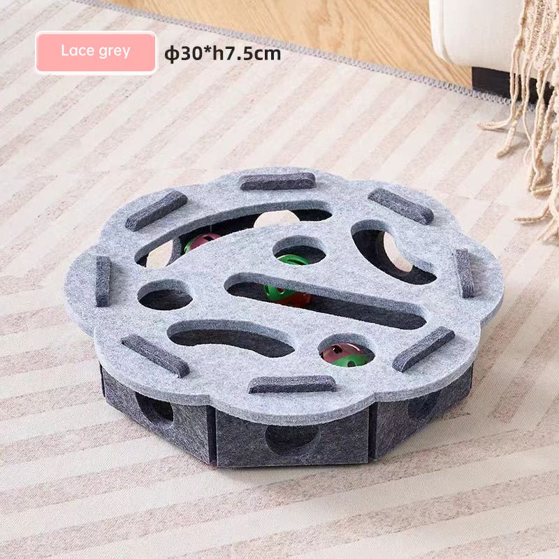Felt puzzle toys, puzzle boxes, ball motion toys for indoor cat exercise, entertainment and hunting.