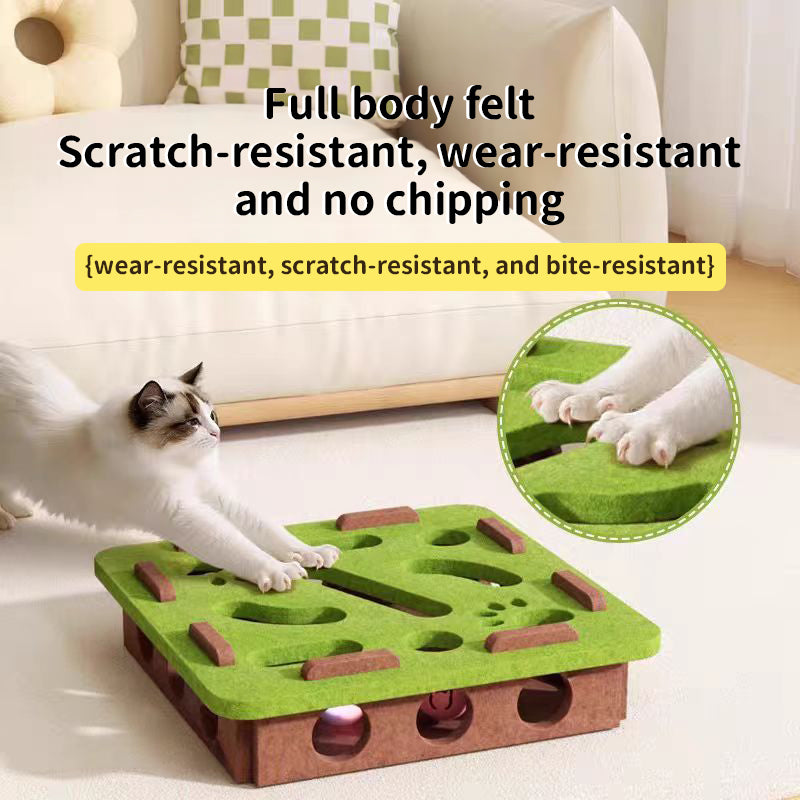 Felt puzzle toys, puzzle boxes, ball motion toys for indoor cat exercise, entertainment and hunting.