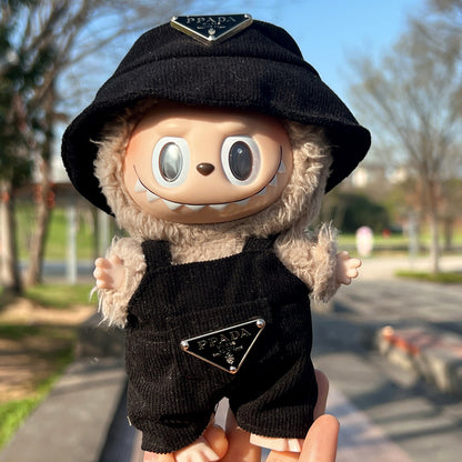 [Clothes Only]  corduroy For Labubu Doll Clothing Set Hat 17cm Clothes Shoes Doll DIY Accessories Training Sitting Party Games Toys Gifts